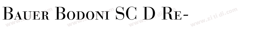 Bauer Bodoni SC D Re字体转换